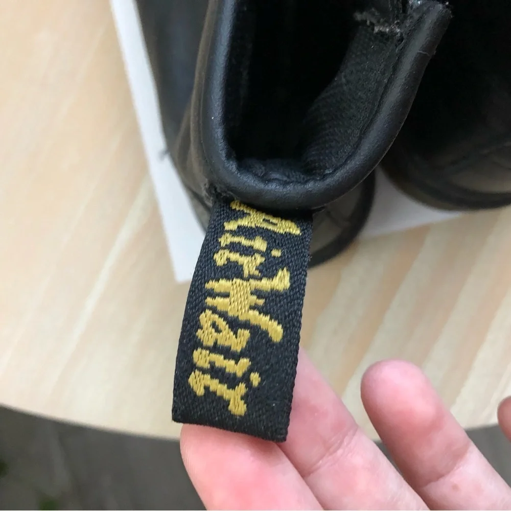 Dr. Martens|Girls size 3 black combat boots with side zip,1460J•••Used condition